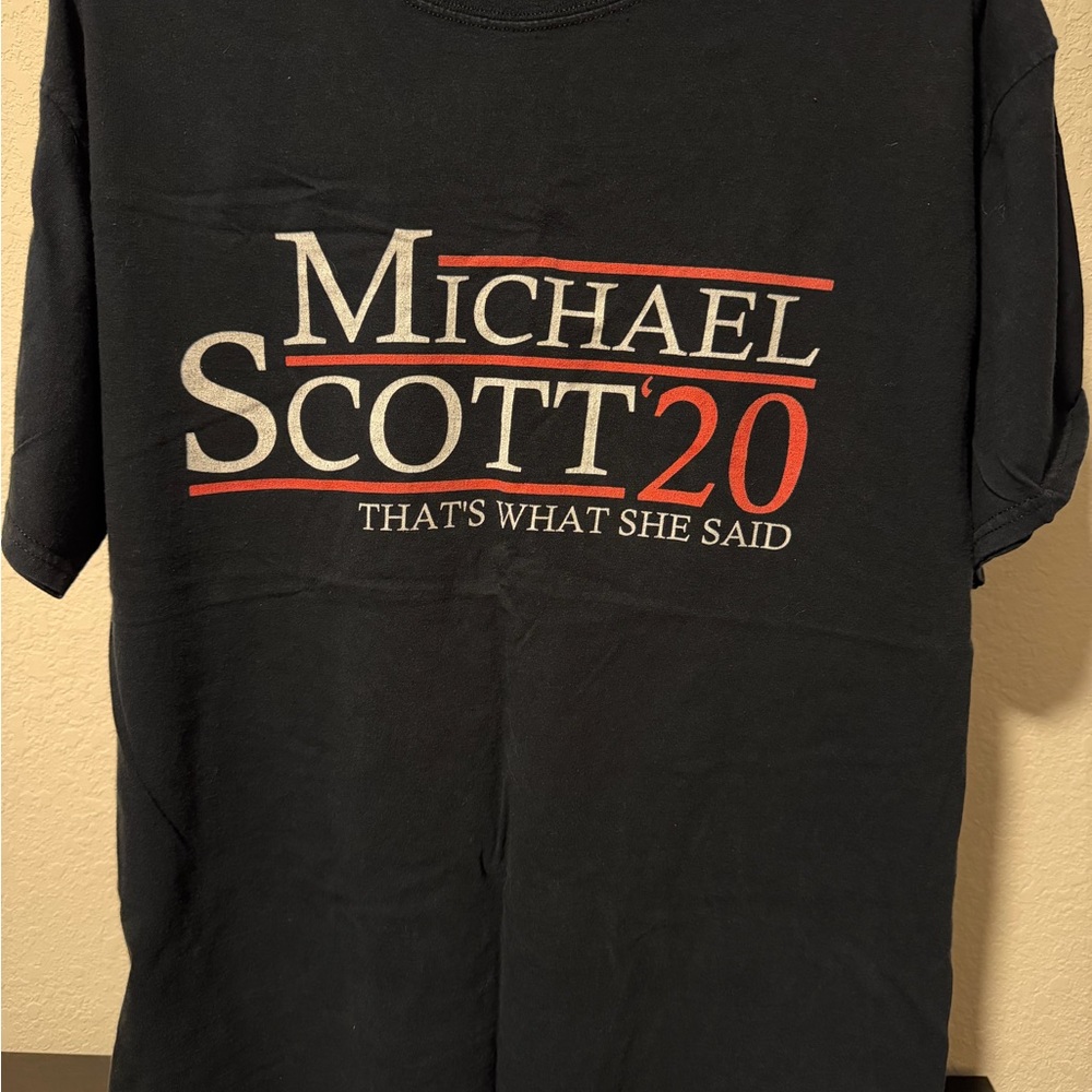The Office Michael Scott ‘20 That’s What She Said Black Graphic T-Shirt